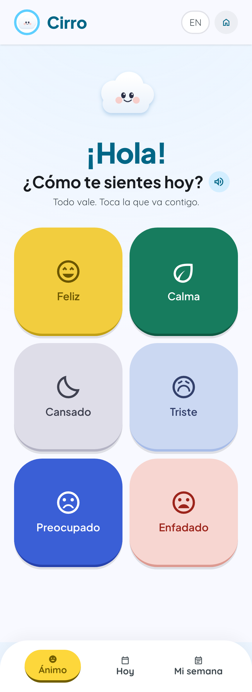 Mood triage with six states